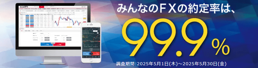 みんなのFXの約定率は99.9％